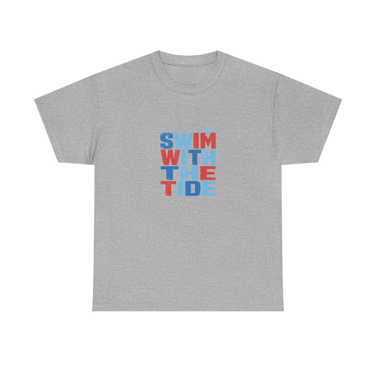 Gawr Gura & Hololive "Swim With the Tide" Unisex Tee - alternate angle 3, merchandise