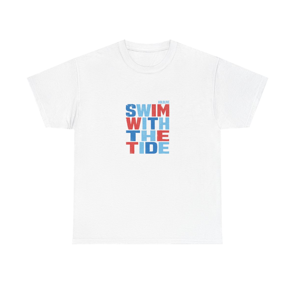 Gawr Gura & Hololive "Swim With the Tide" Unisex Tee - Official T-Shirts merchandise