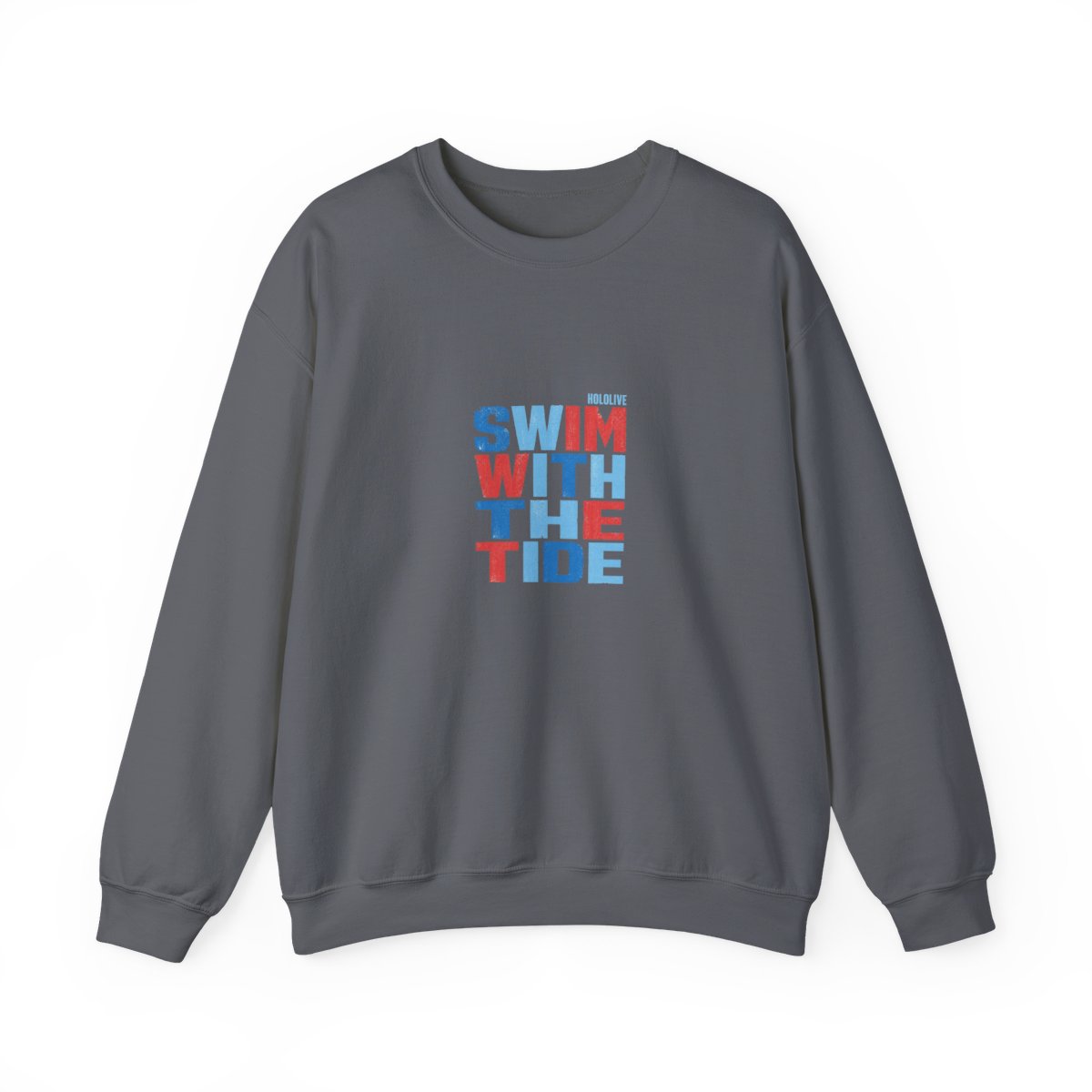 Gawr Gura & Hololive "Swim With the Tide" Crewneck - alternate angle 5, merchandise