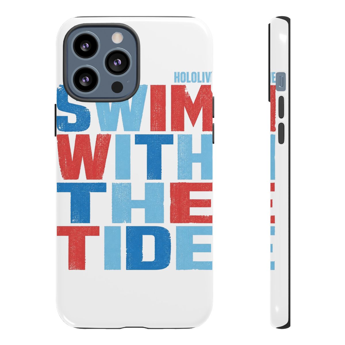 Gawr Gura & Hololive "Swim With the Tide" Phone Case - alternate angle 2, merchandise
