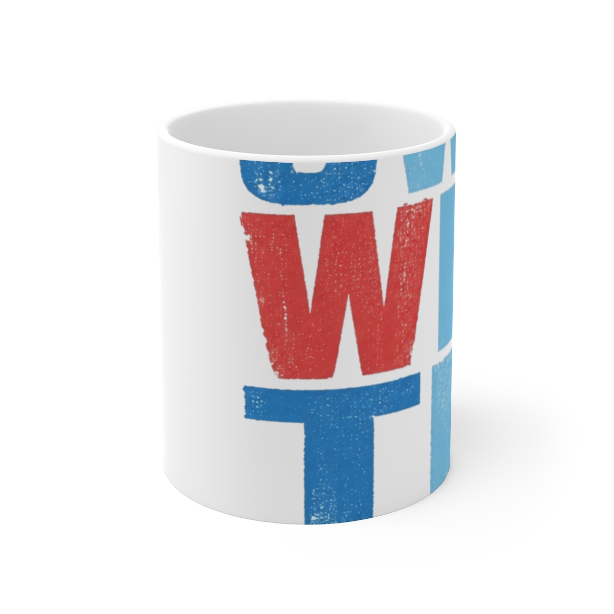 Gawr Gura & Hololive "Swim With the Tide" White Mug - alternate angle 1, merchandise