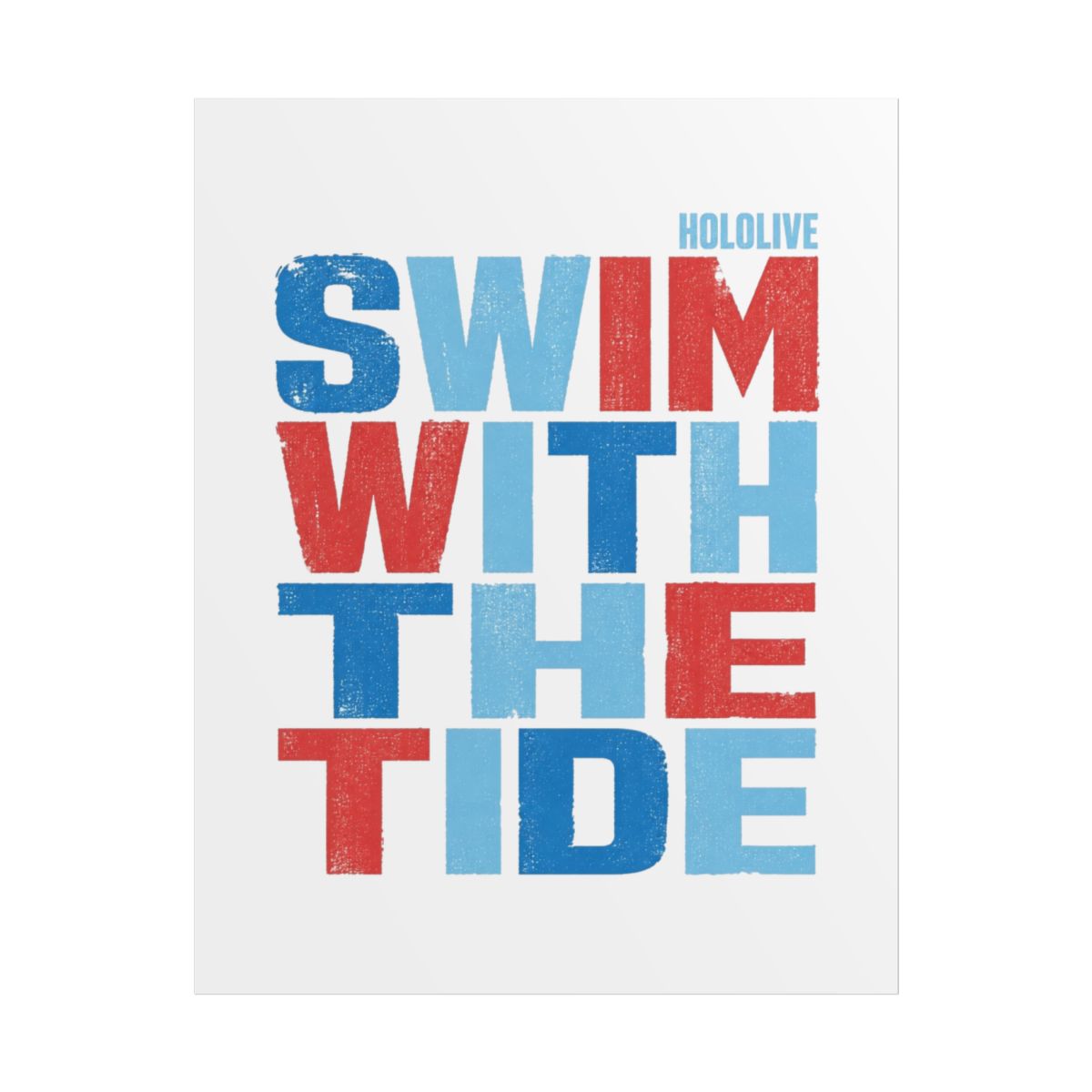 Gawr Gura & Hololive "Swim With the Tide" Poster - alternate angle 1, merchandise