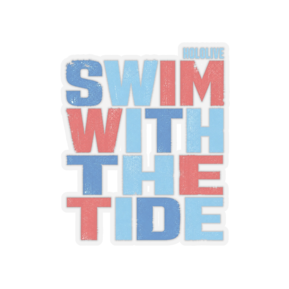 Gawr Gura & Hololive "Swim With the Tide" Sticker