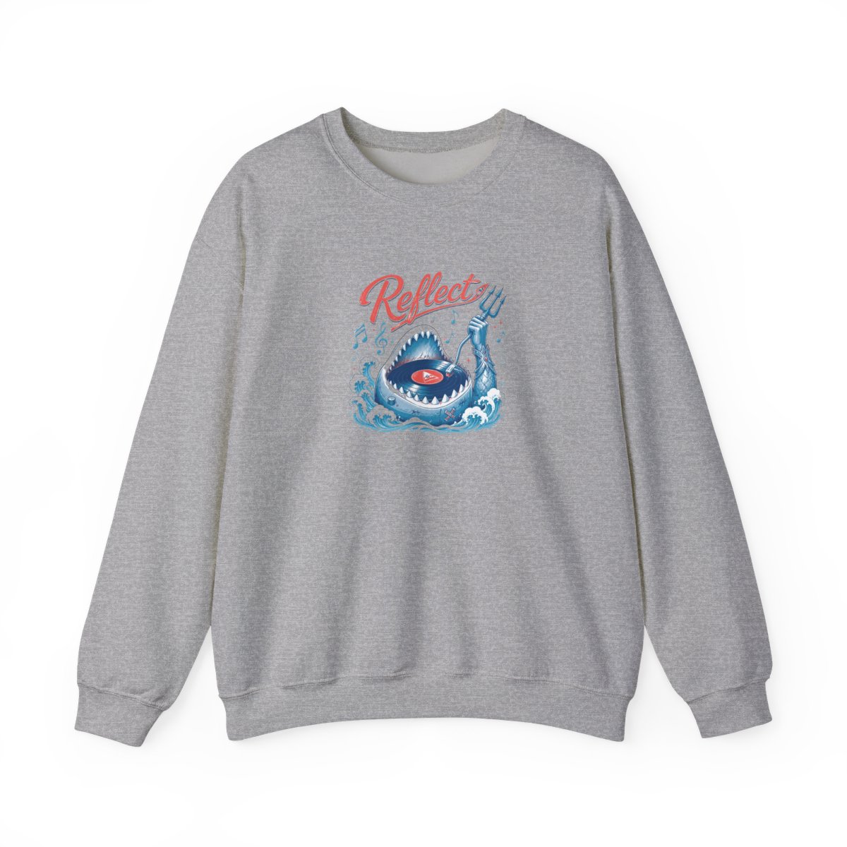 Gawr Gura & Hololive "Reflect" Crewneck - alternate angle 2, merchandise