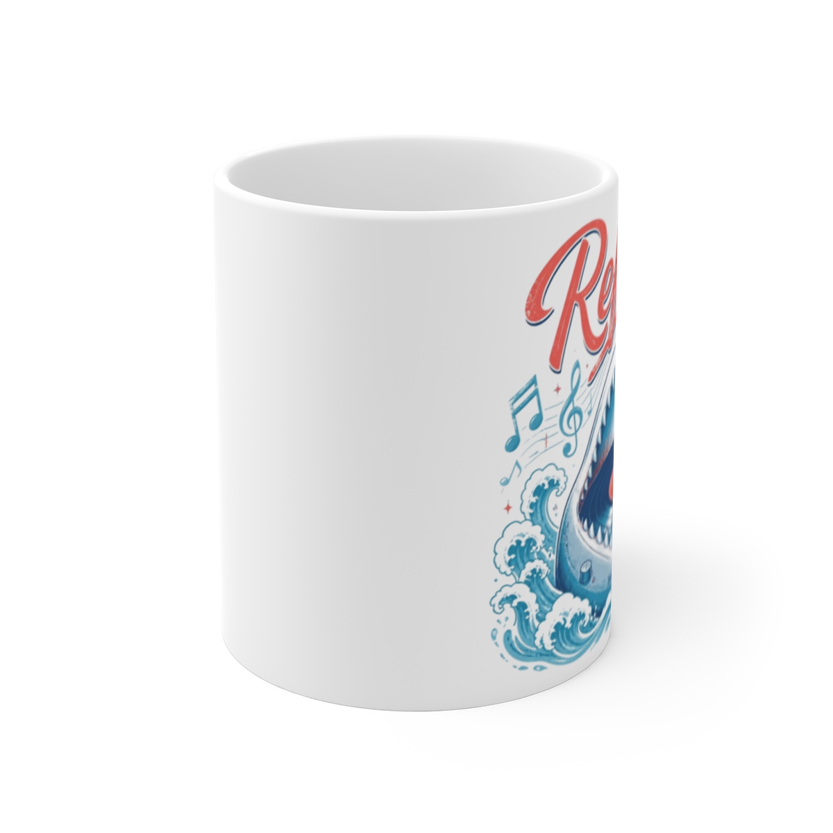 Gawr Gura & Hololive "Reflect" White Mug - alternate angle 1, merchandise