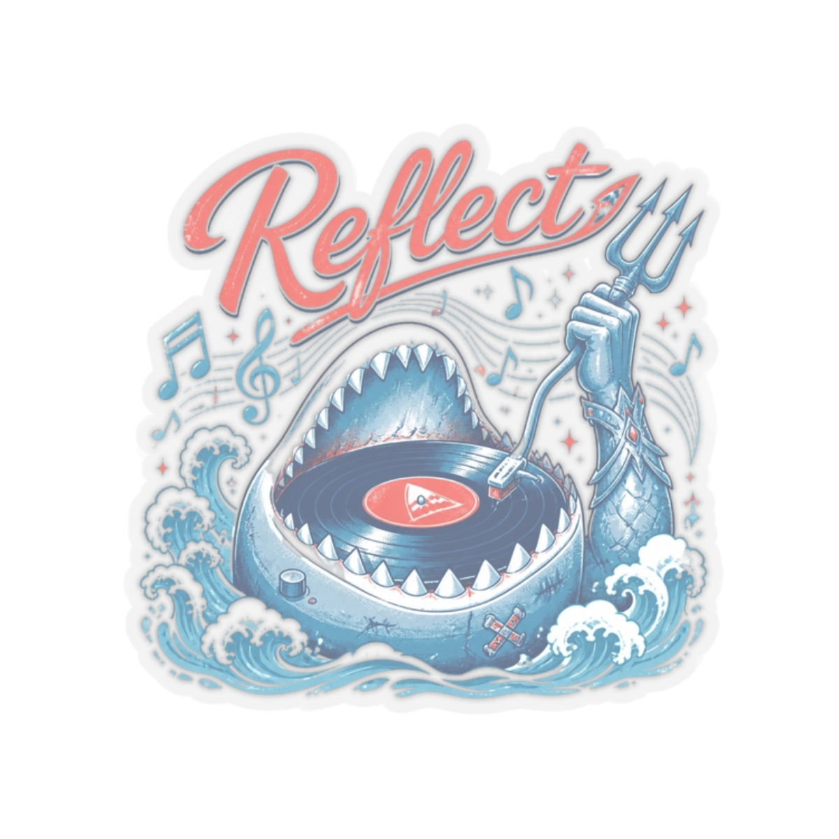 Gawr Gura & Hololive "Reflect" Sticker