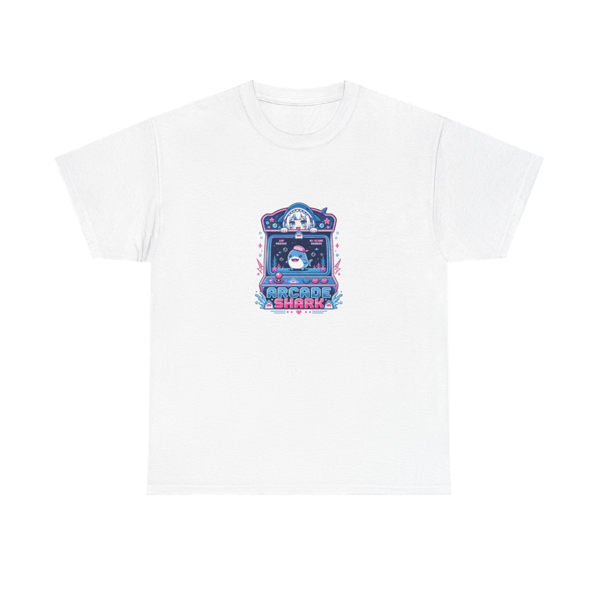 Gawr Gura & Hololive "Arcade Shark" Unisex Tee - Official T-Shirts merchandise