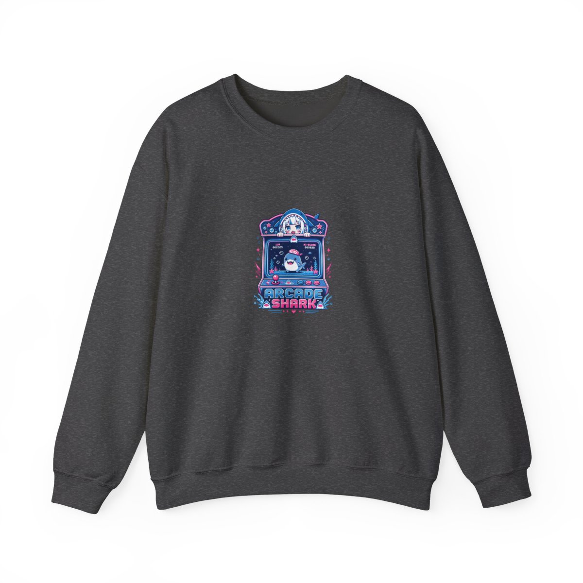 Gawr Gura & Hololive "Arcade Shark" Crewneck - alternate angle 4, merchandise