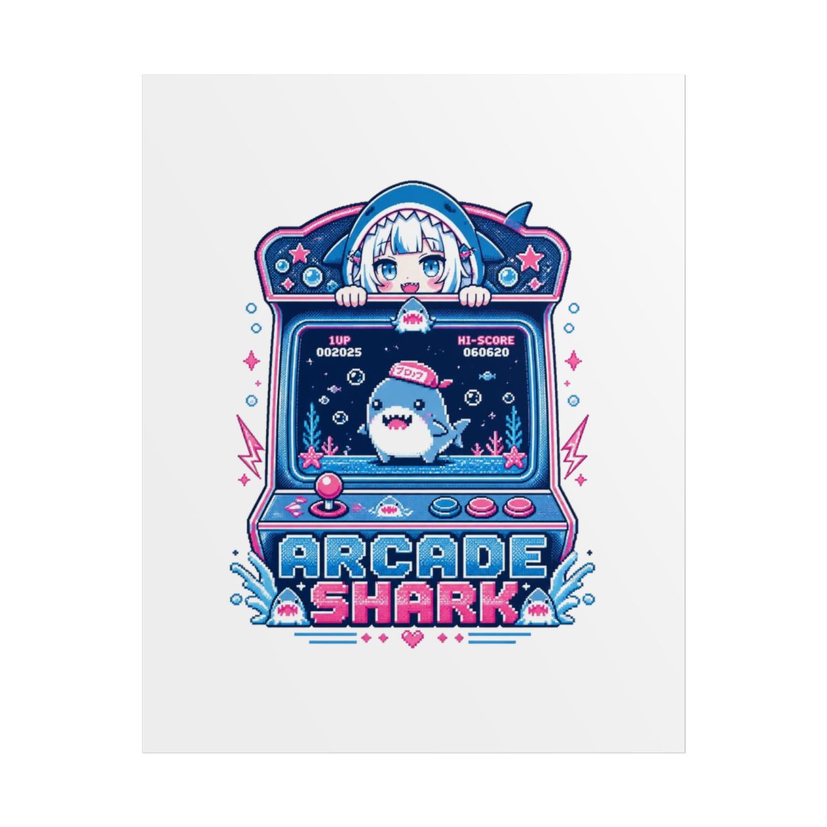 Gawr Gura & Hololive "Arcade Shark" Poster