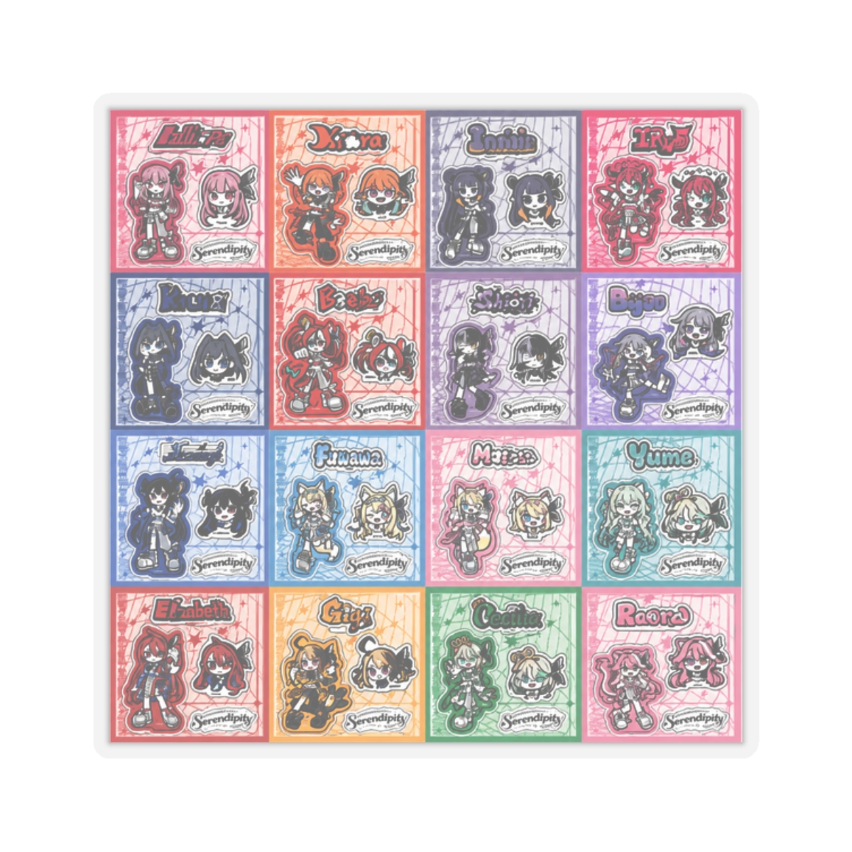 【Advanced shipping】hololive English 4th Concert -Serendipity- Concert Merch - Sticker | Gawr Gura & Hololive